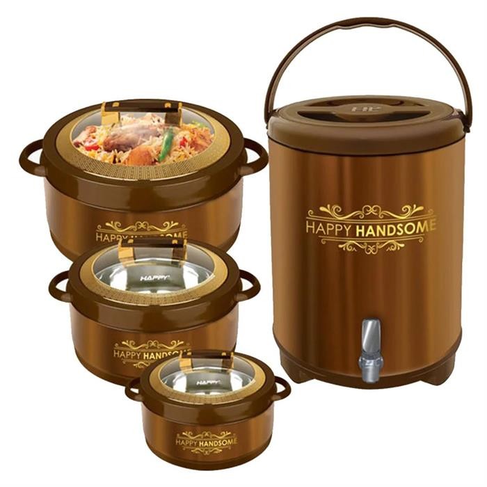 HAPPY HANDSOME GOLD 3PCS HOTPOTS & COOLER SETS