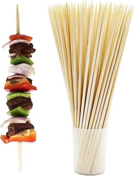 Disposable Barbecue Sticks Bamboo Skewers Grill Wood Cooking Set Holder Meat Bbq