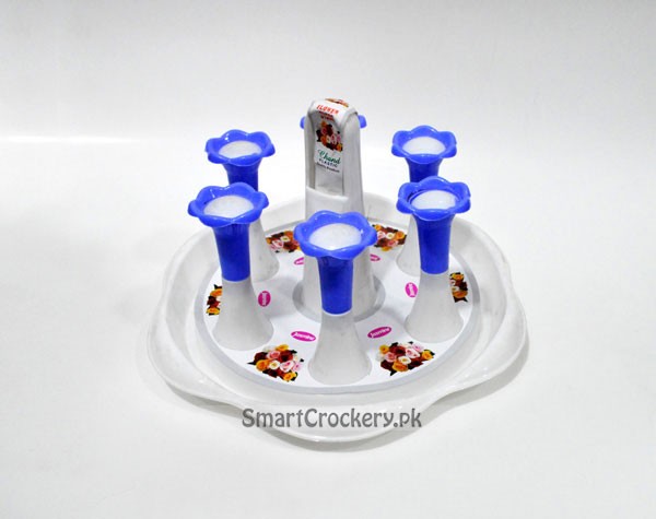 6 Pc Glass Stand Flower Shaped